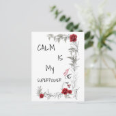 Calm Is My Superpower | 自己の信頼と自信 ポストカード (スタンド正面)