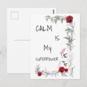Calm Is My Superpower | 自己の信頼と自信 ポストカード (正面/裏面)