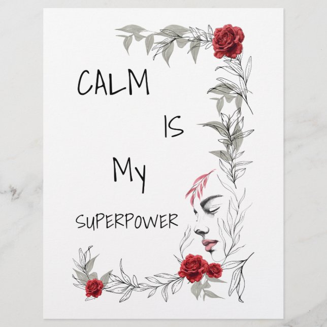 Calm Is My Superpower | 自己の信頼と自信 レターヘッド (正面)