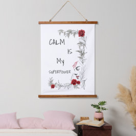 Calm Is My Superpower | 自己の信頼と自信 吊り下げ型タペストリー