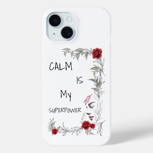 Calm Is My Superpower | 自己の信頼と自信 Case-Mate iPhoneケース (裏面)