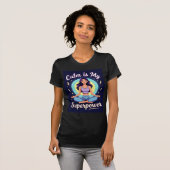 Calm is my superpower women family holiday tee tシャツ (正面フル)