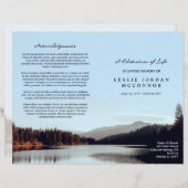 Calm Lakeお祝いの生活葬儀プログラム (正面/裏面)