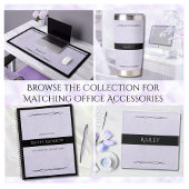 Calm Lavender Minimalist Desk Glass Coaster ガラスコースター