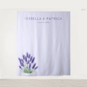 Calm Lavender Watercolor Floral タペストリー (正面)