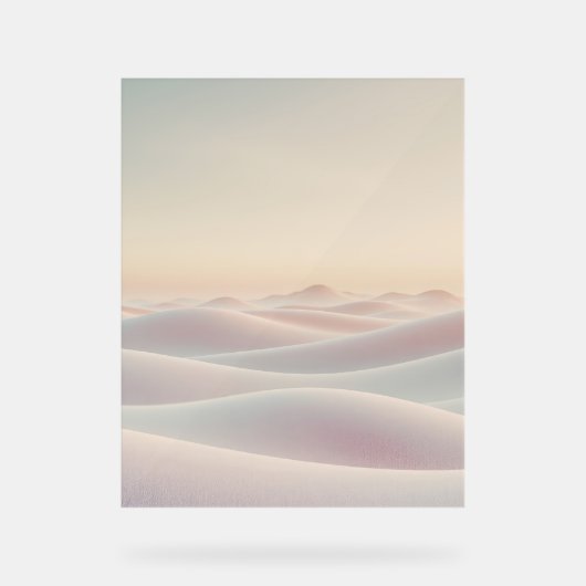 Calm light background with sand dunes アクリルサイン (正面)