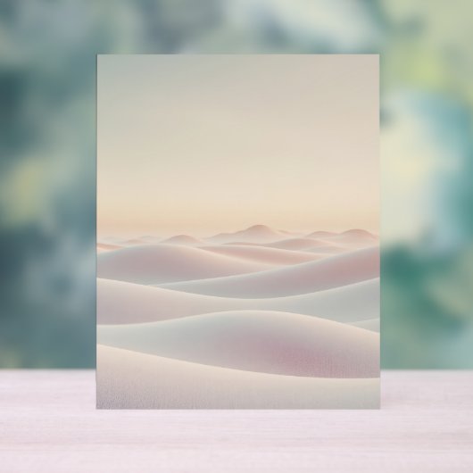 Calm light background with sand dunes アクリルサイン (ニュートラル)