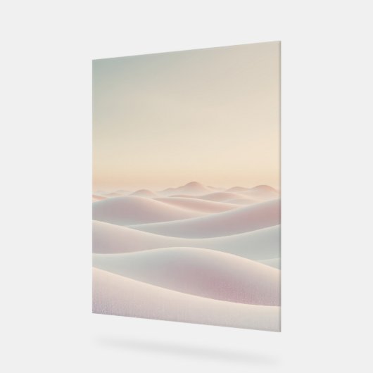 Calm light background with sand dunes アクリルサイン (傾斜)