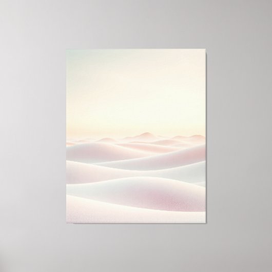 Calm light background with sand dunes キャンバスプリント (正面)