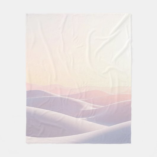 Calm light background with sand dunes フリースブランケット (正面)