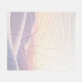 Calm light background with sand dunes フリースブランケット (正面(横))
