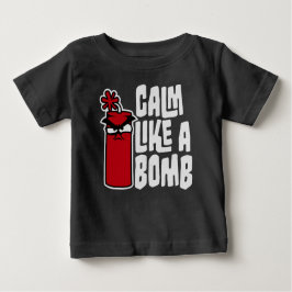 Calm Like a Bomb Paradox Irony Humor Explosive Fun ベビーTシャツ