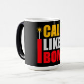 Calm Like a Bomb Paradox Irony Humor Explosive Fun モーフィングマグカップ (正面左)
