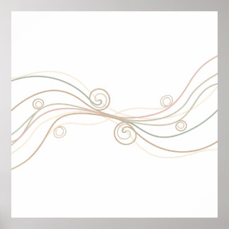 Calm Line Harmony – Minimalist Abstract Poster ポスター