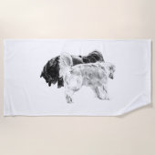 Calm Lines by the Shore ビーチタオル (正面)