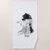 Calm Lines by the Shore ビーチタオル (正面)