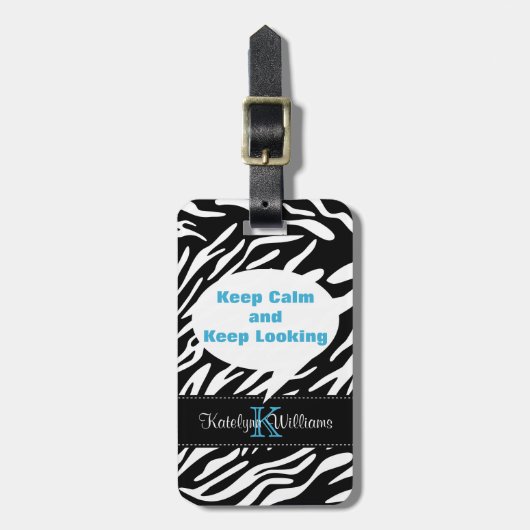 Calm  Look Zebra Print Laguge保タグ ラゲッジタグ (正面縦)