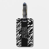 Calm  Look Zebra Print Laguge保タグ ラゲッジタグ (裏面縦)