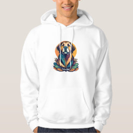 Calm Mind Dog Hoodie - Peaceful Spirit Mindful Gif パーカ