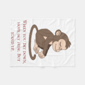 Calm Mind Monkey Fleece Blanket フリースブランケット (正面(横))