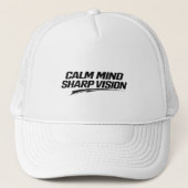 CALM MIND SHARP VISION Minimal Streetwear Mindset  キャップ (正面)