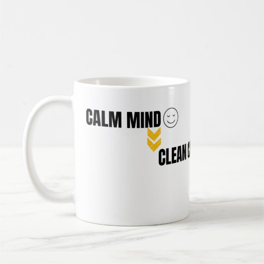 Calm Mind Smart Trading Minimal Chart Art コーヒーマグカップ (左)