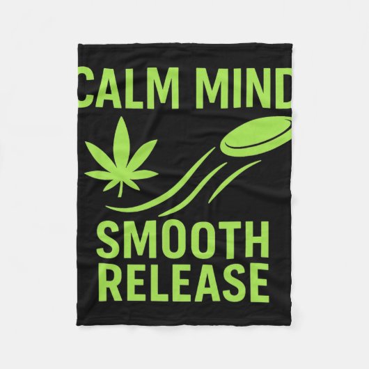 Calm Mind Smooth Release Chill Disc Golf Frisbee  フリースブランケット (正面)