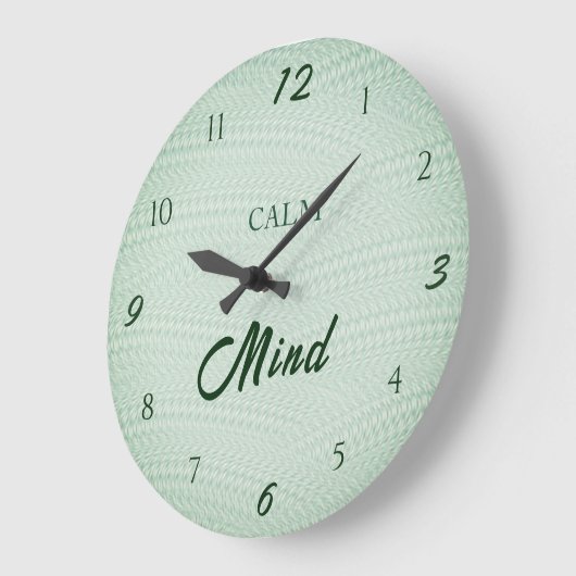 Calm Mind Wellness ラージ壁時計 (傾斜)