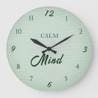 Calm Mind Wellness ラージ壁時計
