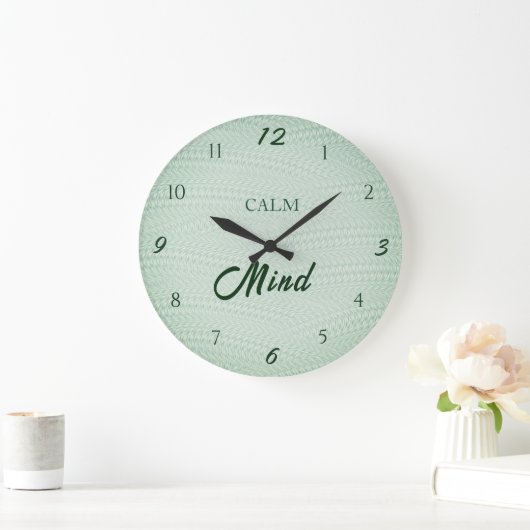 Calm Mind Wellness ラージ壁時計 (ホーム)