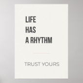 Calm Mindset Minimal Decor. Music Quote ポスター (正面)