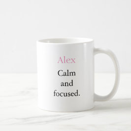 Calm Minimalist名パーソナライズされたMag コーヒーマグカップ
