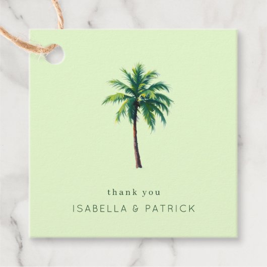 Calm Mint Minimalist Palm Tree フェイバータグ (正面)