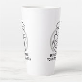 Calm Mother and Baby Minimalist Mantra カフェラテマグ (正面)