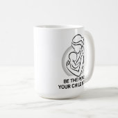 Calm Mother and Baby Minimalist Mantra コーヒーマグカップ (正面右)