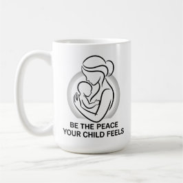 Calm Mother and Baby Minimalist Mantra コーヒーマグカップ