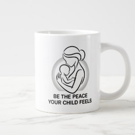 Calm Mother and Baby Minimalist Mantra ジャンボコーヒーマグカップ