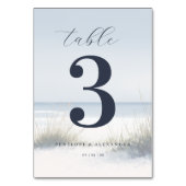 Calm Navy Beach Table Number テーブルナンバー (裏面)