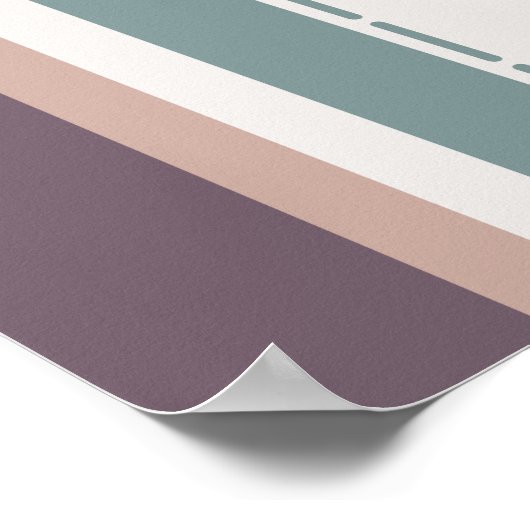 Calm Neutral Stripes – Minimal Wall Composition ポスター (角)