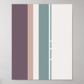 Calm Neutral Stripes – Minimal Wall Composition ポスター (正面)