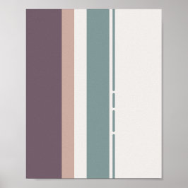Calm Neutral Stripes – Minimal Wall Composition ポスター