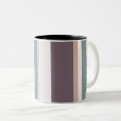 Calm Neutral Stripes – Modern Minimal Mug ツートーンマグカップ (正面右)