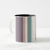 Calm Neutral Stripes – Modern Minimal Mug ツートーンマグカップ (正面左)