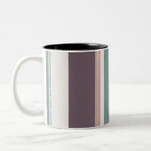 Calm Neutral Stripes – Modern Minimal Mug ツートーンマグカップ (左)