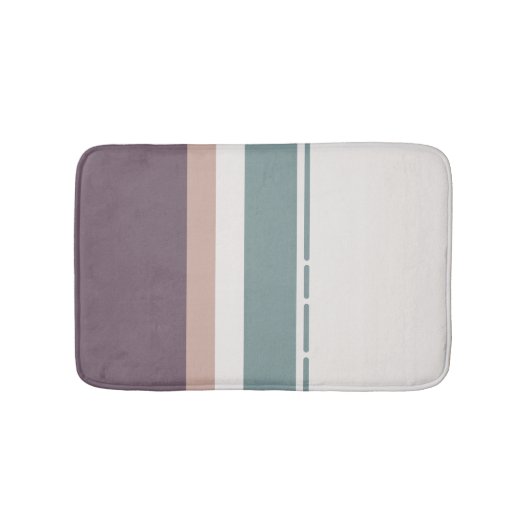 Calm Neutral Stripes – Soft Modern Bath Accent バスマット (正面)