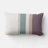 Calm Neutral Stripes – Soft Modern Palette ランバークッション (裏面)