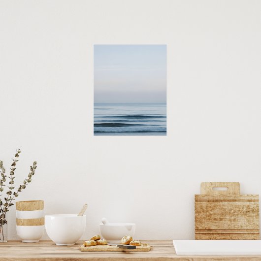 Calm Ocean Horizon Minimal Wall Art ポスター (キッチン)