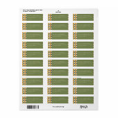 Calm Olive Pear Illustration ラベル (フルシート)