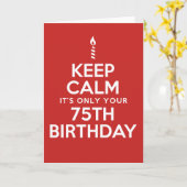 Calm Only 保 75誕生日(内空白の側)カード カード (黄色い花)