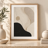 Calm Orbit | Minimal Abstract Plaster Art Print ポスター
